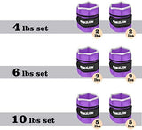 1 Pair 2 3 5 10 Lbs Adjustable Ankle Weights for Women Men Kids, Strength Training Wrist and Ankle Weights Sets for Gym, Fitness Workout, Running, Lifting - Black Grey Pink Blue Purple