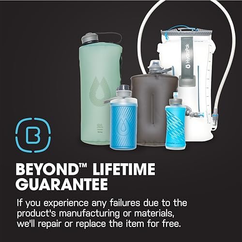 HydraPak Stow - Collapsible Backpacking Water Bottle (350ml, 500ml, 1L) - BPA Free, Ultra Light, Spill-Proof Twist Cap