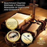 God's Path Compass – Communion & Confirmation Gift for Teenage Boys | Baptism Religious Gifts for Men, Christian, Catholic, Graduation | Sentimental & Inspirational Present – Greeting Card Included