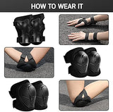 Kids Protective Gear Set Knee Pads for Kids 3-14 Years Toddler Knee and Elbow Pads with Wrist Guards 3 in 1 for Skating Cycling Bike Rollerblading Scooter