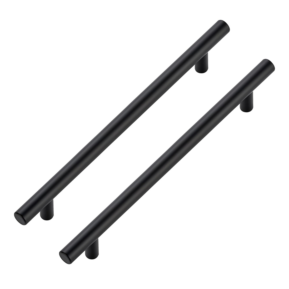 JOY DECOR 15 Pack Cabinet Handles, Black Cabinet Pulls, 7-1/2 in Hole Center Kitchen Hardware, Stainless Steel T Bar Handles for Dresser Drawers