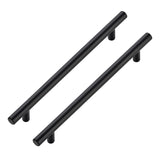 JOY DECOR 15 Pack Cabinet Handles, Black Cabinet Pulls, 7-1/2 in Hole Center Kitchen Hardware, Stainless Steel T Bar Handles for Dresser Drawers