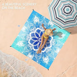 BYDOLL Beach Blanket 78''X81'' 4-7 Adults Oversized Lightweight Waterproof Sandproof Blanket for Beach Large Picnic Mat Travel Camping