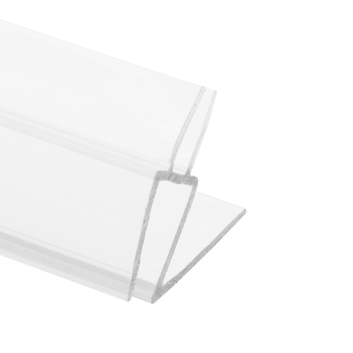 Prime-Line M 6256 Frameless Shower Door Bottom Seal for 1/4 in. Thick Glass Doors, Dual Flap and 45 Degree Drip Guard, 36 in., Clear Vinyl (Single Pack)