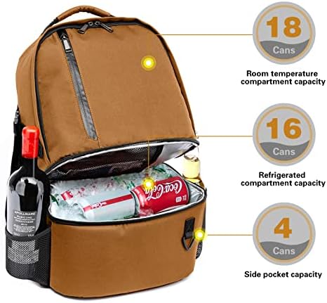 TUGUAN Insulated Cooler Backpack 38/42 Cans Double Deck Leakproof Lightweight Soft Lunch Backpack Small Cooler Bag Beach Picnic