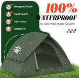 Tents for Camping 3-4 Person with Rainfly, Camping Tents 100% Waterproof Windproof, Not Crowded for 2 Person Camping Tent, Outdoor Dome Tent Easy Setup, Backpacking Tent for Adventure Backyard