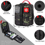 LUXMOM Survival Kit and First Aid Kit, 142Pcs Professional Survival Gear and Equipment with Molle Pouch, for Men Camping Outdoor Adventure/Gifts for Men Dad Christmas