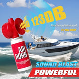 Air Horn 1.4oz 2pcs, Loud Mini Safety Boat Air Horn Can, Sports Event Starting Horn, Mini Small Compressed Blow Fog Bear Air, Celebrate Victory（2,Red）