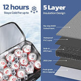 Maelstrom Soft Cooler Bag,Collapsible Soft Sided Cooler,24/30/60/75 Cans Beach Cooler,Ice Chest,Large Leakproof Camping Cooler,Portable Travel Cooler for Grocery Shopping,Camping,Road Trips