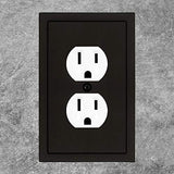 Modern Edge Decorative Wall Plate Switch Plate Outlet Cover, Durable Solid Zinc Alloy (Single Duplex 3PK, Matte Black)