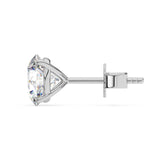 1.0 Carat 14K White Gold IGI Certified LAB GROWN Round Cut Diamond Stud Earrings for Women 4 Prong Screw Back for her MADE IN USA (E-F Color, VS1-VS2 Clarity)
