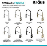 KRAUS Bolden Commercial Style 2-Function Single Handle Pull Down Kitchen Faucet in Spot-Free Antique Champagne Bronze, KPF-1610SFACB