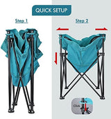 VILLEY Portable Camping Picnic Table, Lightweight Folding Beach Table with 4 Cup Holders and Carry Bag for Camp, Travel, Fishing, and Outdoor Activities