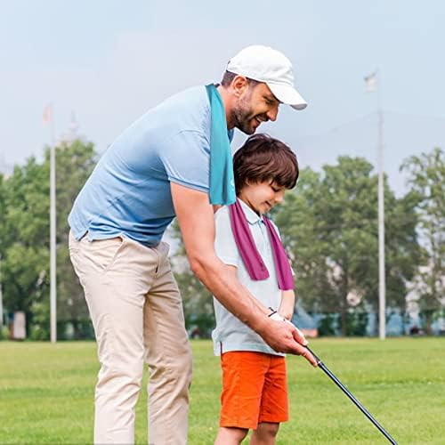 [4 Pack] Cooling Towel (40"x12"),Ice Towel,Soft Breathable Chilly Towel,Microfiber Towel for Yoga,Sport,Running,Gym,Workout,Camping,Fitness,Workout & More Activities (Grey/Green/Pink/Lake Blue)