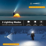 Zmoon 1080LM Rechargeable LED Headlamp 40H Long Battery Life, Super Bright Sensor Head Lamp with 3 Lighting Modes | Zoomable | Power Display | IP67 Waterproof for Camping Hunting Adventures Hiking