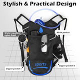 2 Pack Hydration Backpack Pack with 2L Hydration Bladder, TNYSPORT Lightweight Breathable Water Backpack with 3 Layer Pockets, Reinforced Shoulder Straps