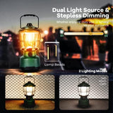 LED Camping Lantern, COB Battery Lanterns 2500LM, Water Resistant Emergency Light for Power Outage, Hurricane, Hiking