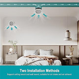 HG Power 8 Inch Soffit Vent, Round Vent Cover with Built-in Screen Mesh, ABS Louver Round Air Vent Ceiling Diffuser for Exhaust Fan, Bathroom, Office and Home HVAC Ventilation, 200mm, White