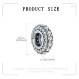 S925 Silver Spacer Stopper CZ Bead Charm for Pandora Bracelet Present Women