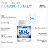 Oral Complete, Dental Probiotics, Bad Breath Treatment Halitosis Tonsil Stone Removal, 120 capsules