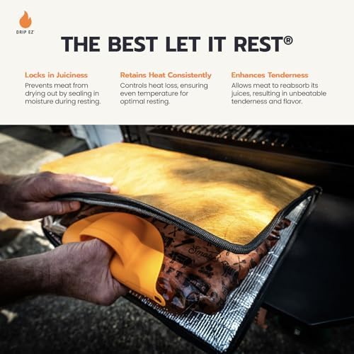 Rest EZ BBQ Blanket® - Insulated Meat Resting Bag for Moisture Retention and Tender BBQ - Heavy-Duty with Wide Mouth Design for Briskets, Pork Shoulders, Steaks