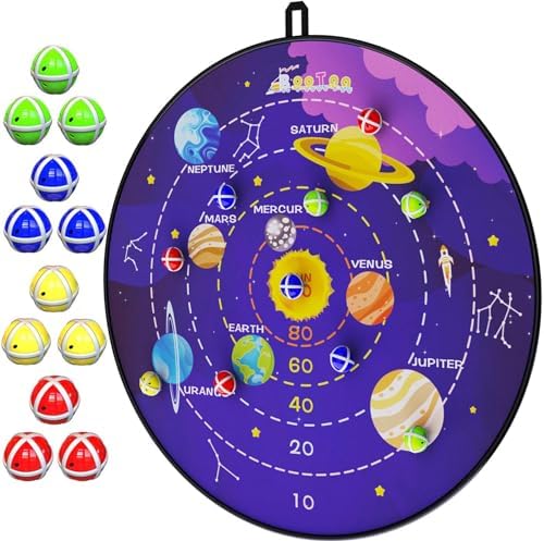 BooTaa 29" Large Dart Board for Kids, Kids Dart Board with Sticky Balls, Boys Toys, Indoor/Sport Outdoor Fun Party Play Game Toys, Birthday Gifts for 3 4 5 6 7 8 9 10 11 12 Year Old Boys Girls