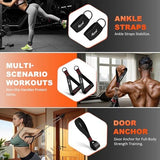 Resistance Bands, Exercise Bands with Handles, Fitness Bands, Workout Bands with Door Anchor and Ankle Straps, for Heavy Resistance Training, Physical Therapy, Shape Body, Yoga, Home Workout Set