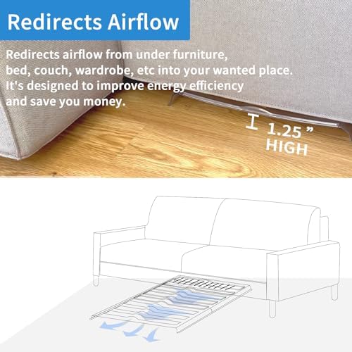 Air Vent Extender for Under Furniture, Floor Vent Deflector for Floor Register Up to 12" Wide, Extends from 17"-33" (2PCS)