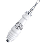 Taps2Traps® Traditional Style Victorian Ceramic & Chrome Chain Flush Pull for High Level Cistern