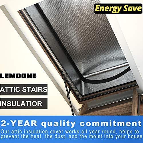 Attic Stairs Insulation Cover 25"x54"x11", Pull Down Ladder Attic Door Insulation Cover for Garage, Easy Use Installation Tool 400 Staples