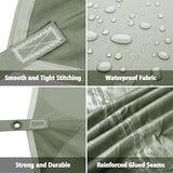 FREE SOLDIER Green 10x10.5ft Waterproof Polyester Camping Tarp with UV Protection, Ideal for Camping, Backpacking, and Hiking