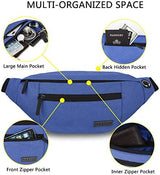 MAXTOP Large Crossbody Fanny Pack with 4-Zipper Pockets,Gifts for Enjoy Sports Festival Workout Traveling Running Casual Hands-Free Wallets Waist Pack Phone Bag Carrying All Phones