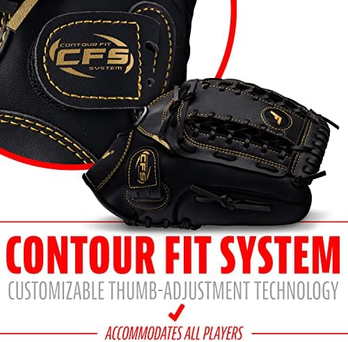 Franklin Sports Baseball + Softball Gloves - Field Master Adult + Youth Baseball + Softball Gloves - Right Hand + Left Hand Gloves - Infield + Outfield Mitts - Multiple Sizes + Colors