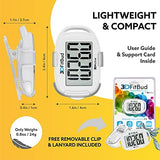 3DFitBud Simple Step Counter Walking 3D Pedometer from 3DActive with Clip & Lanyard - A420S