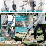 STEP2GOLD Ta-Da Chair Series 2 PRO, Portable Trekking Hiking Pole, Folding Walking Stick with Seat, Walking Cane with Chair, Foldable Chair, Lightweight Aluminum, Easy Carry and Storage, Anti-Slip