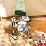 Opliy Camping Stool 2 Pack,13.5 Inch Portable Folding Stool for Outdoor Gardening and Beach Hiking Fishing,Foot Stool with Carry Bag (Camouflage)