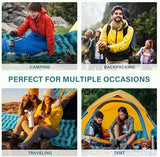 Camping Sleeping Pad, Ultralight Camping Mat with Pillow Built-in Foot Pump Inflatable Sleeping Pads Compact for Camping Backpacking Hiking Traveling Tent