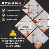 Telescoping Ladder, SocTone 20.3 FT Aluminum Lightweight Extension Ladder with Wheels and Stabilizer Bar, Heavy Duty 330lbs Max Capacity, Multi-Purpose Collapsible Ladder for RV or Outdoor Work