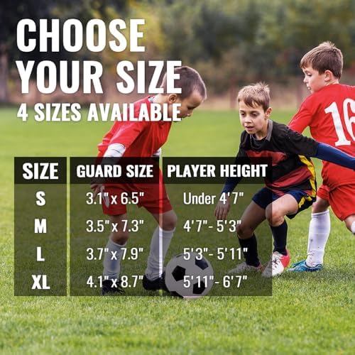 Northdeer Soccer Shin Guards for Kids Adults. Sleeves with Optimized Insert Pocket - Protective Soccer for Boys Girls Men