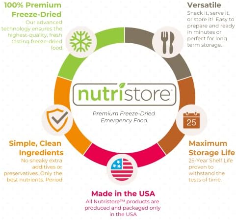 Nutristore Freeze-Dried Cheddar Cheese Shredded | Amazing Taste & Quality | Perfect for Snacking, Backpacking, Camping, or Home Meals | Emergency Food Storage | 25 Year Shelf-Life