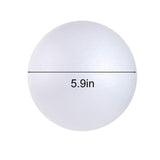 CCINEE 6PCS 6 Inch White Foam Balls Polystyrene Craft Balls Foam Balls for Art, Craft, Household, School Projects and Christmas Easter Party Decorations Supply