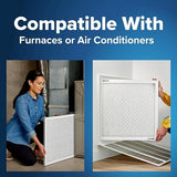 Filtrete 12x30x1 Air Filter, MPR 300, MERV 5, Clean Living Basic Dust 3-Month Pleated 1-Inch Air Filters, 6 Filters