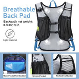 Lightweight Hydration Backpack, Running Backpack with 2L Water Bladder, Hydro Water Daypack for Cycling Hiking Rave for Men Women