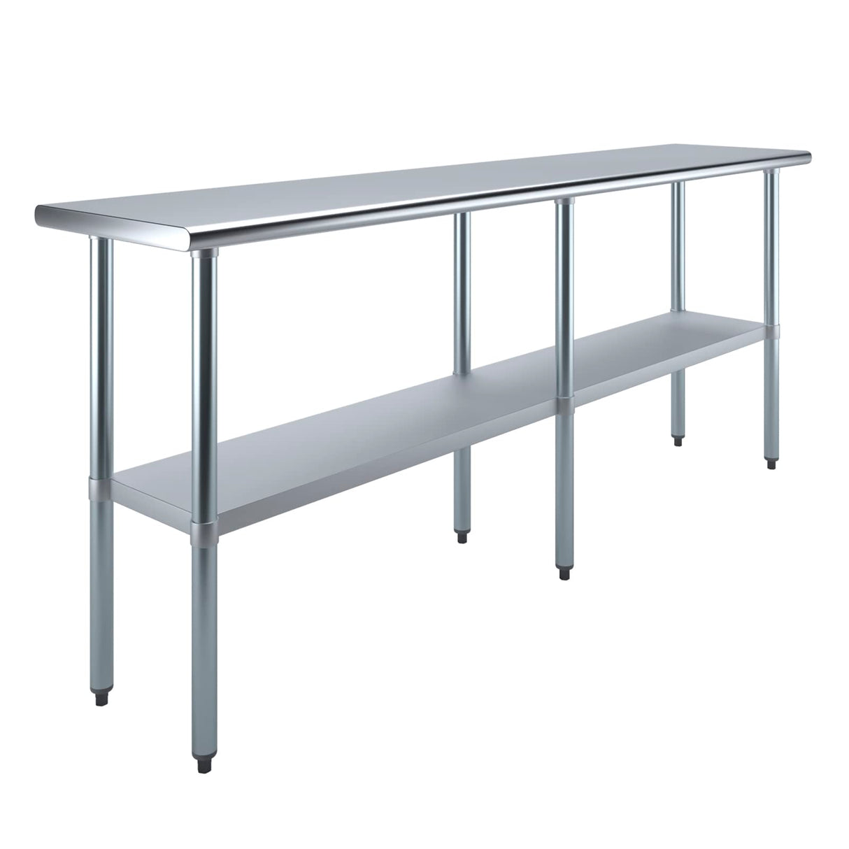 AmGood 18 in. x 84 in. Stainless Steel Work Table | Metal Kitchen Food Prep Table | NSF
