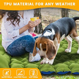 Camping Sleeping Pad, 4in Thick Ultralight Inflatable Camping Mat with Pillow, Built-in Foot Pump Sleeping Mat, Wide Compact Camping Pad for Travel Tent Hiking Backpacking Trip Car Camp Gear