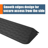 BESEA 2" Rise Rubber Threshold Ramp Wheelchair Ramp for Home Doorways 3.6 Feet Long 2200lbs Load Capacity Power Scooter Ramp