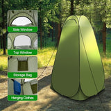 Portable Toilet Kit for Adults with Stainless Steel Toilet & Pop Up Privacy Tent, Instant Portable Outdoor Shower Tent Changing Room with Carry Bag