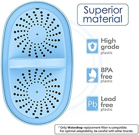 [Original] Waterdrop Alkaline Water Filter Replacement for All Waterdrop Pitcher and Dispenser Filtration System, Increase PH, Improved Coffee Taste, Last Up to 2 Months or 100 Gallons (Pack of 3)