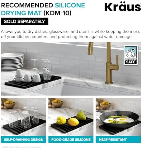 Kraus KHU101-24L Standart PRO 24-inch Undermount 16 Gauge Single Bowl Laundry and Utility Sink, 24 Inch, Tight Radius