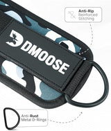 DMoose Fitness Ankle Straps for Cable Machines - One Size Fit with Premium Padding, Glute Kickback Ankle Strap for Women & Men, Cable Attachments for Gym, Booty Workouts, Leg Extension & Hip Abductors
